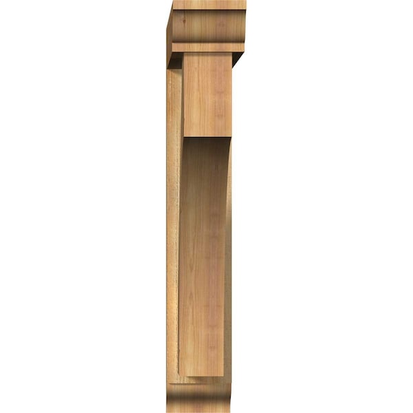 Westlake Traditional Rough Sawn Bracket W/ Offset Brace, Western Red Cedar, 6W X 30D X 36H